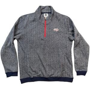 NHL Washington Capitals Quarter Zip Fleece Pullover Sweater - Youth L 12–14